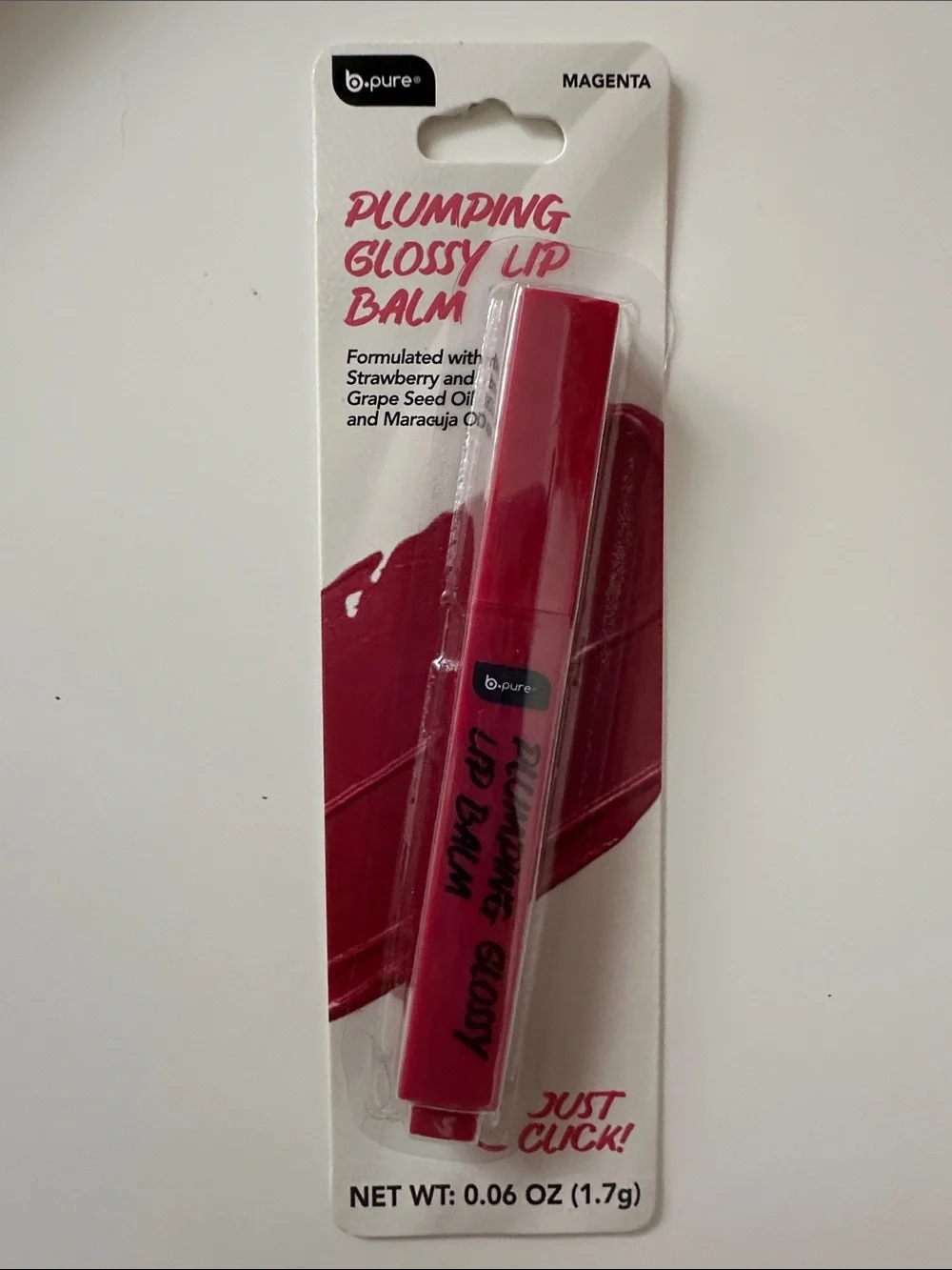 b Pure Plumping Glossy Lip Balms (Magenta & Watermelon) & Creamy Serum Blush